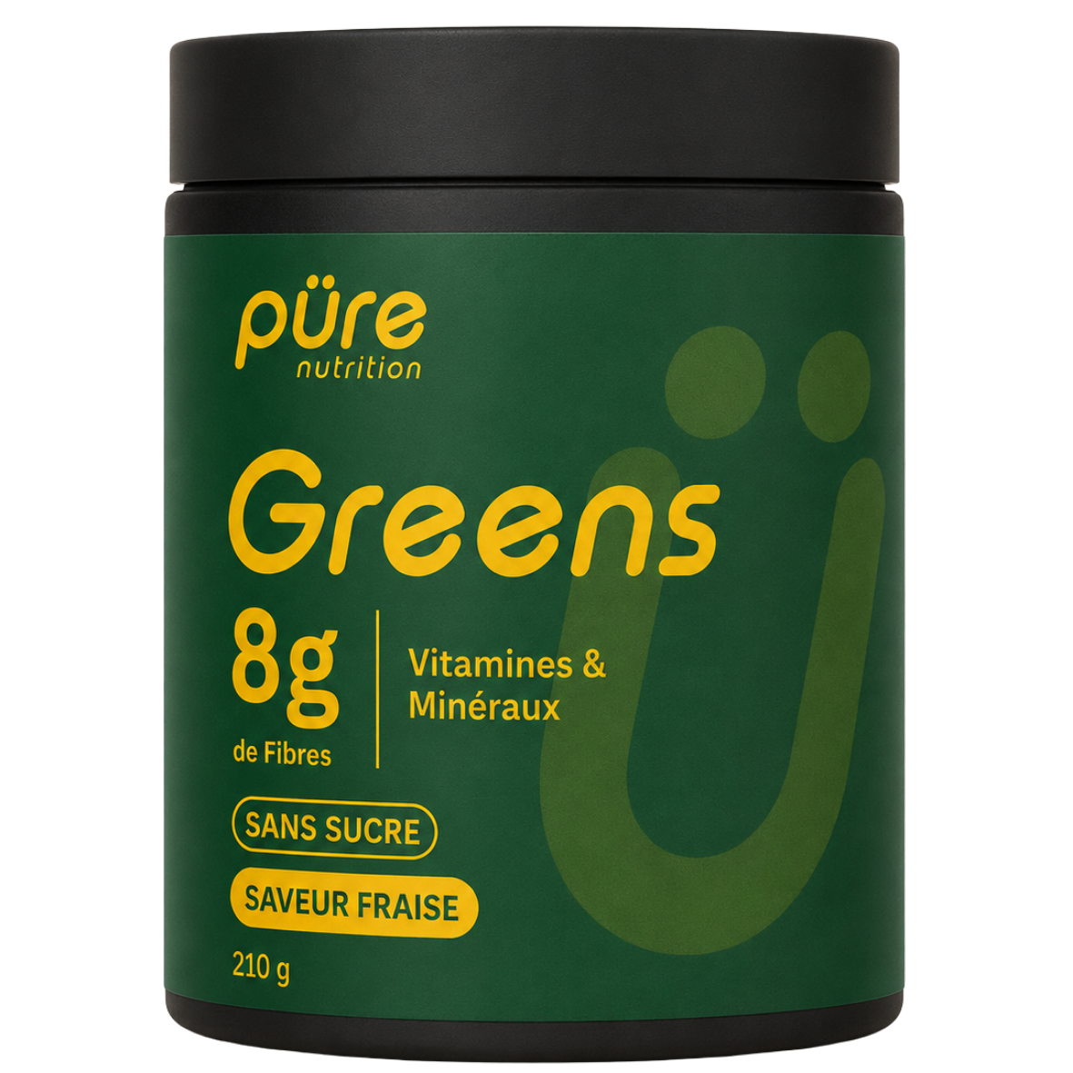 püre Greens — Powder — Strawberry (210g tub)