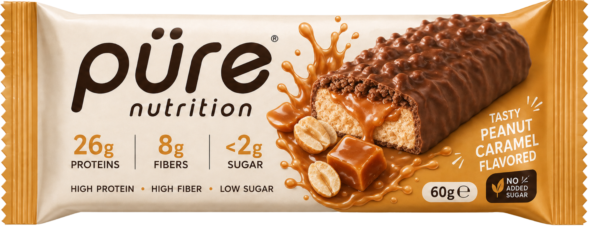 püre Pro Crunch Bar — Peanut Caramel