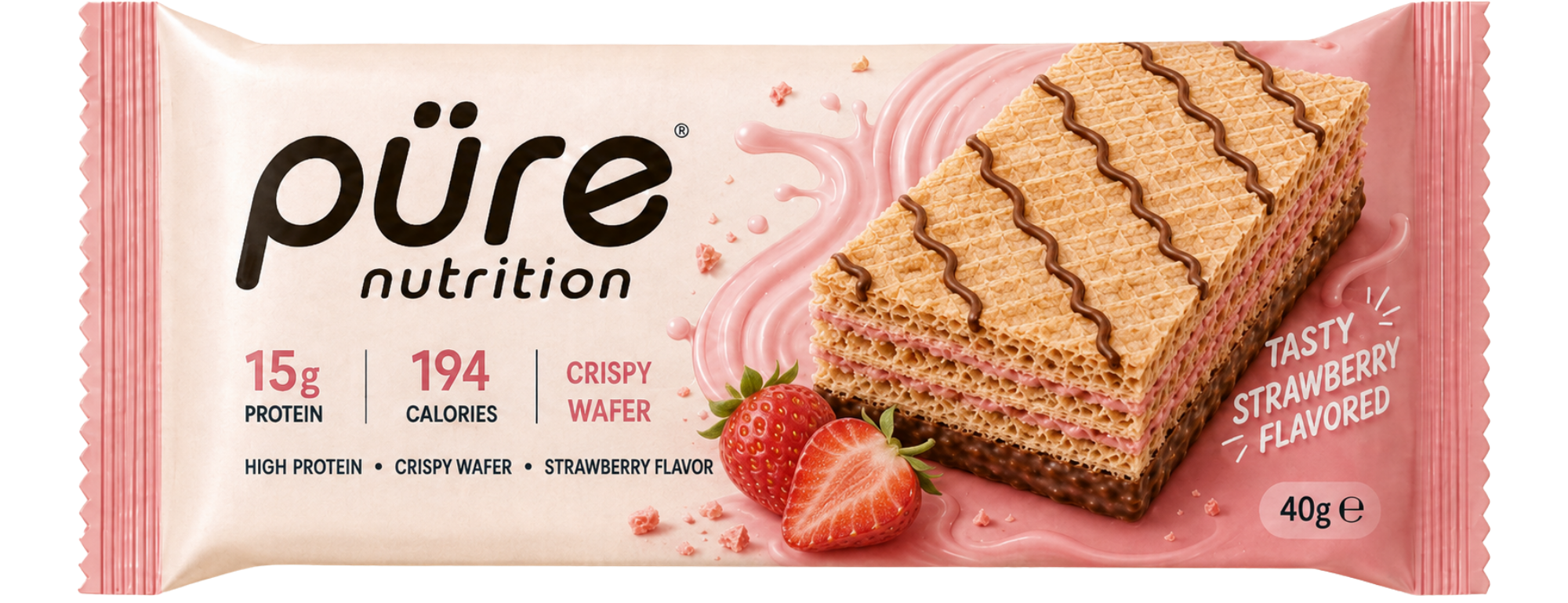 püre Wafels — Strawberry